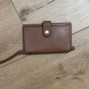 Coach Brown Leather Wristlet
